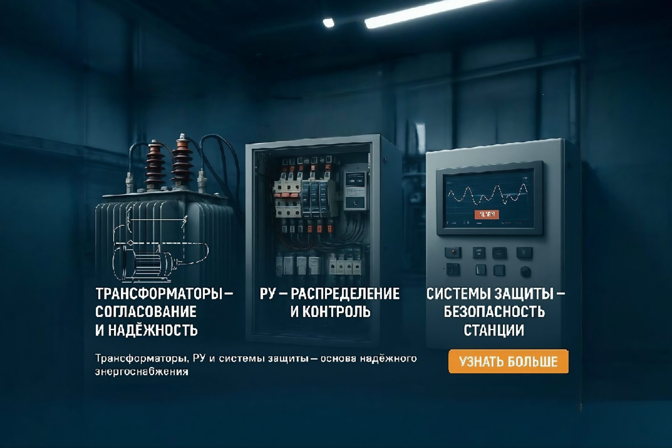 Электрические компоненты газопоршневых электростанций