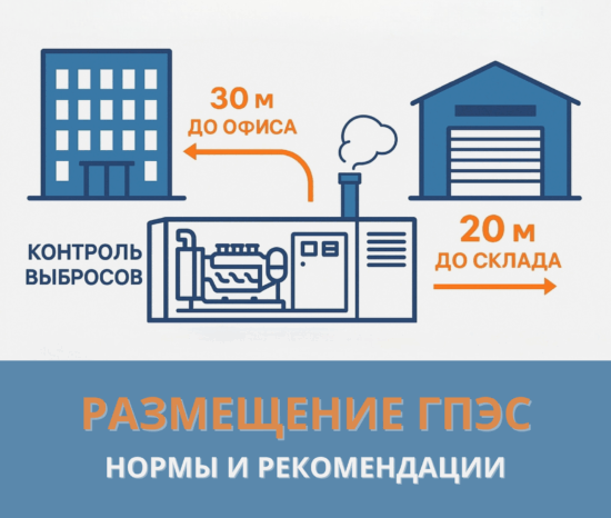 размещение газопоршневой электростанции