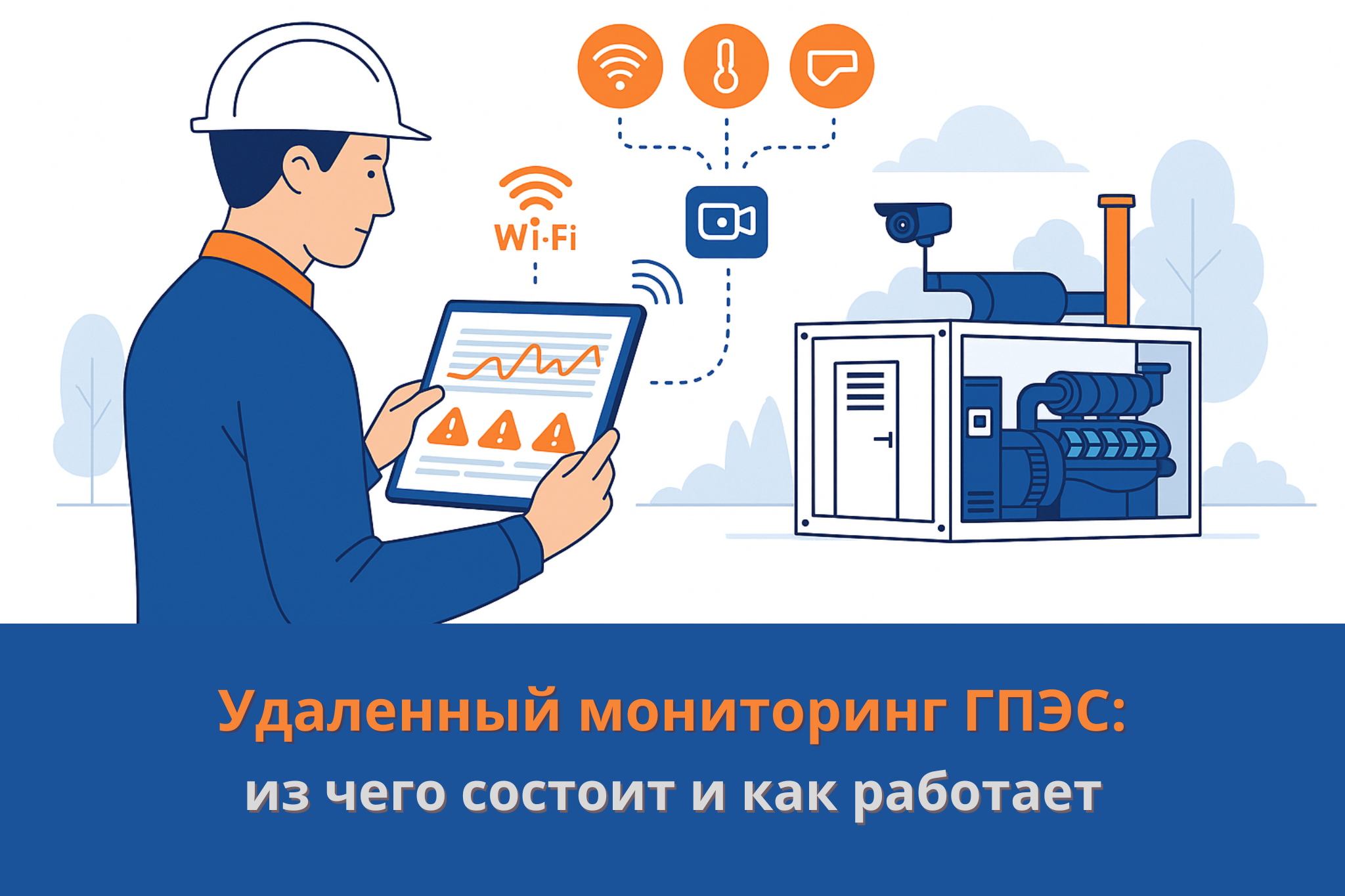 удалённый мониторинг газопоршневой электростанции