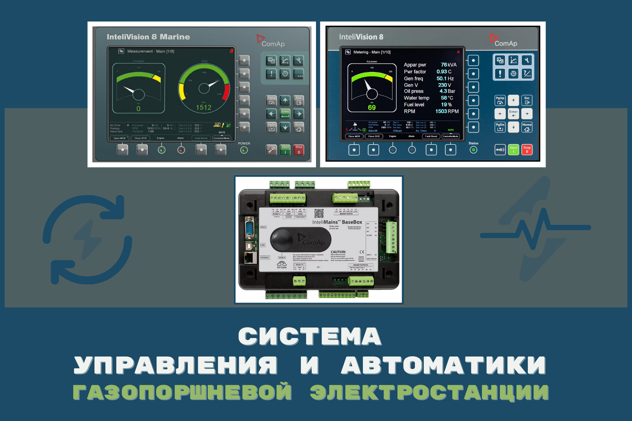 Система управления и автоматики газопоршневой электростанции